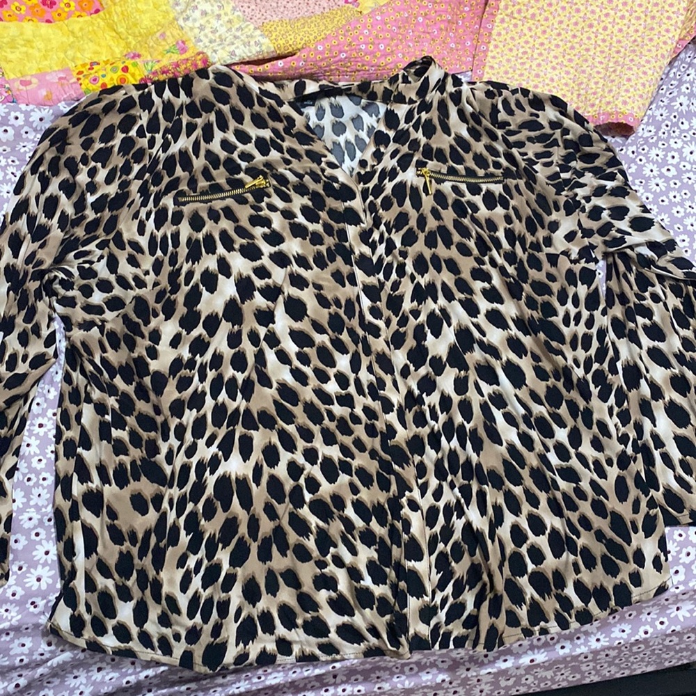 Animal print shirt 3x